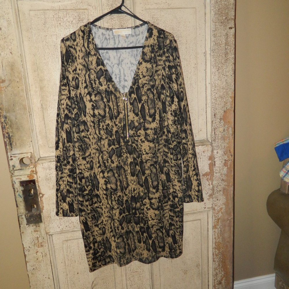 Michael Kors Snake Print Dress Size Large (Z-4)